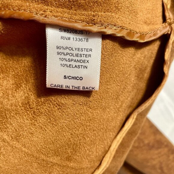 Love Tree Caramel Brown Vegan Faux Leather Moto Jacket • Size S • Rocker Biker - Picture 11 of 13